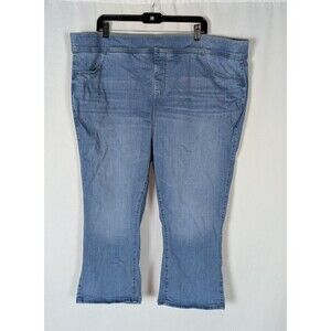 Torrid Jeans 4X Women's Blue Crop Lean Jean Skinny Super Soft High-Rise Pull On